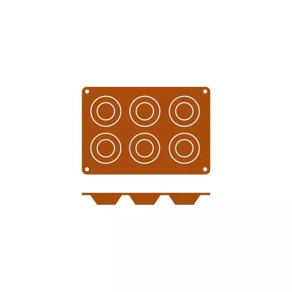 Frenti Silicone Mould - Tartaleta 6 Cup 70ml