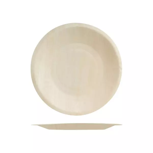 Trenton Bio Wood Round Plate - Wide Rim 190mm