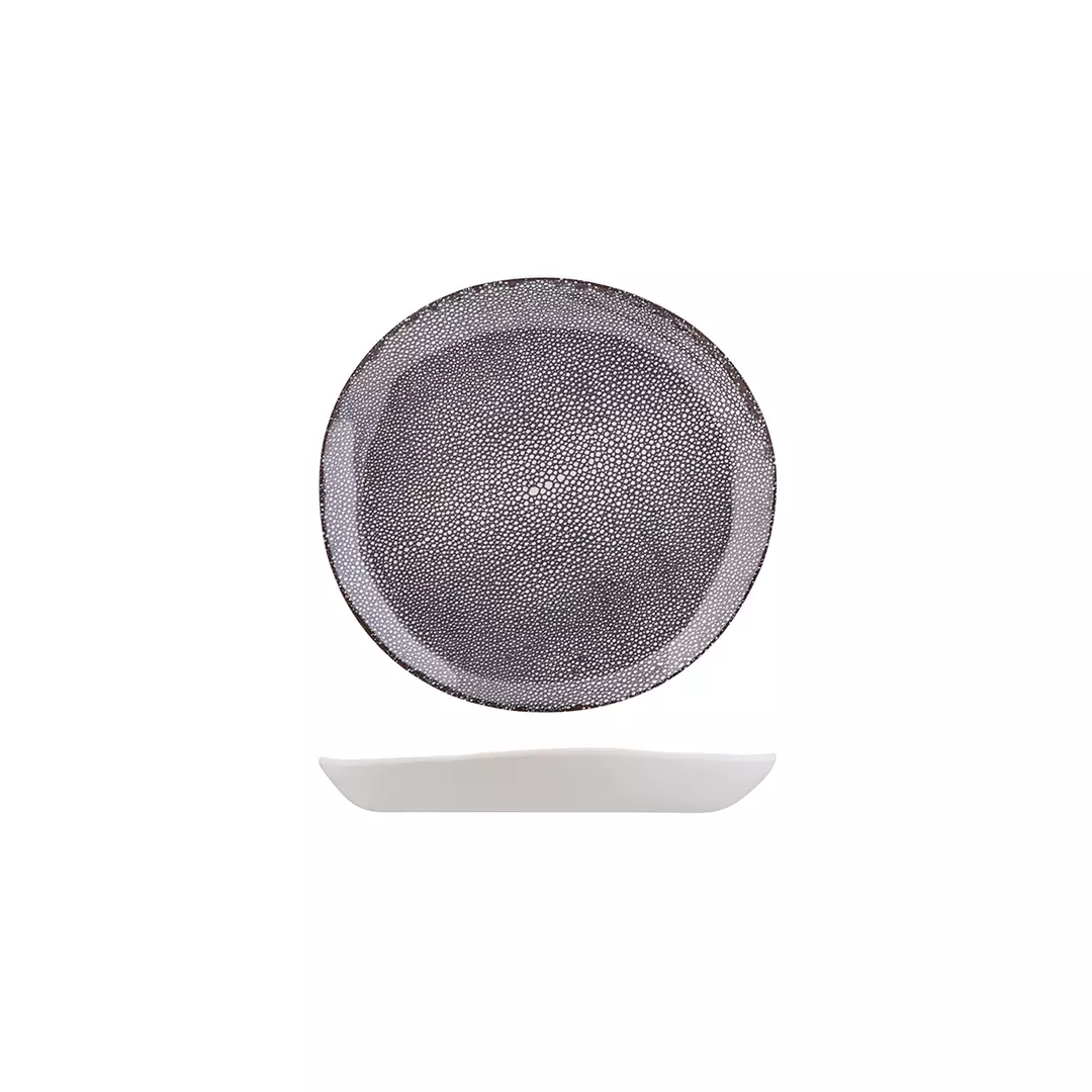 Fortessa Melamine Round Coupe Plate 200mm Grey