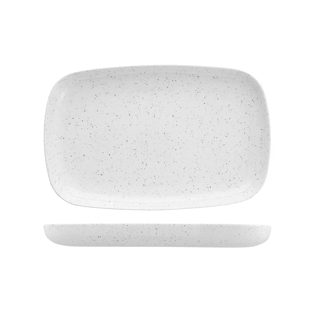 Fortessa Melamine Rectangular Coupe Plate White