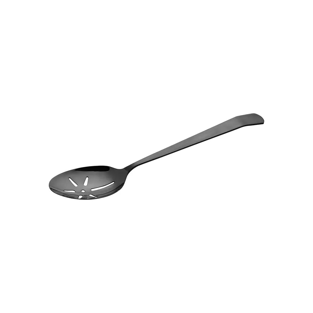 Moda Brooklyn Black PVD Serving Spoon - Slotted