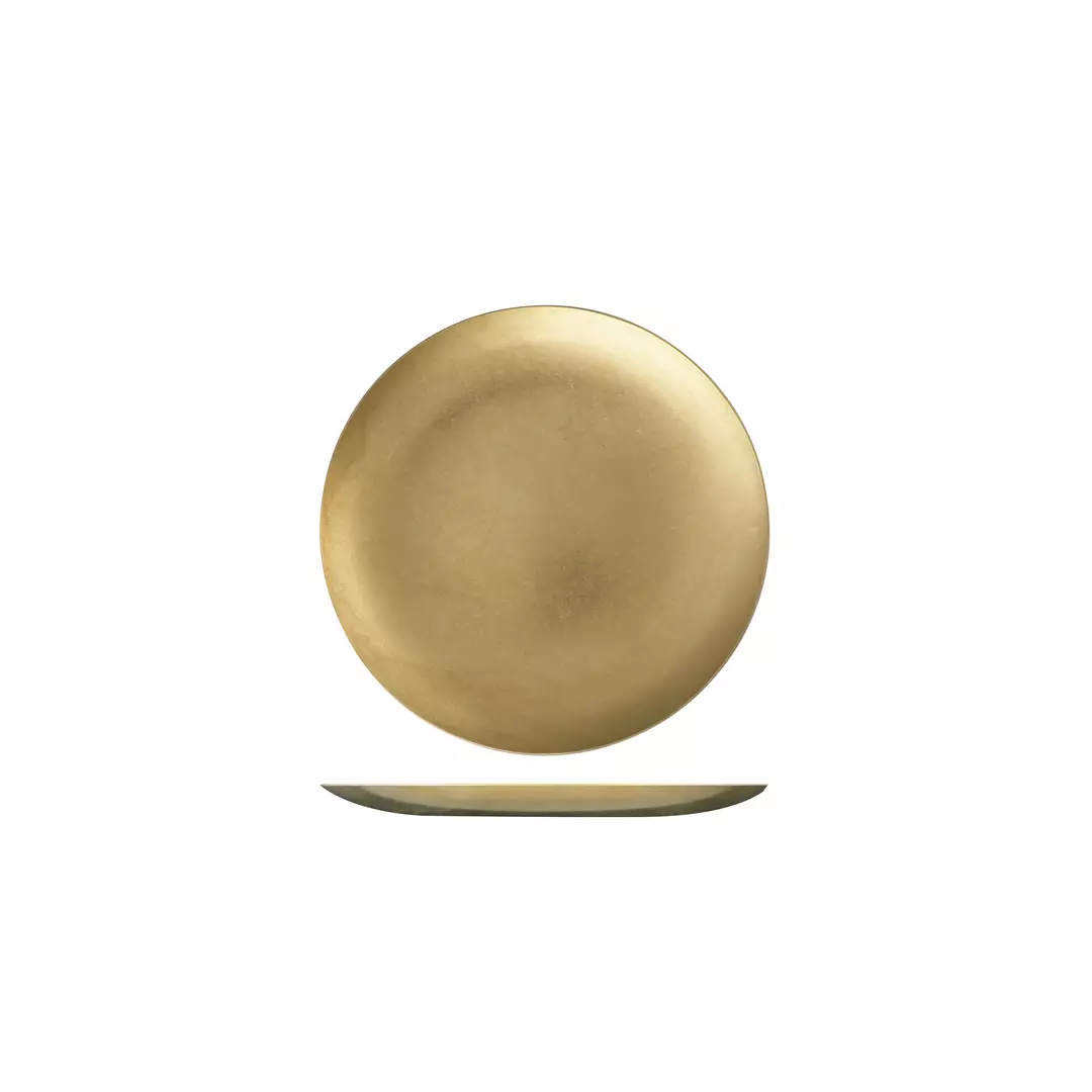 Moda Vintage Gold Round Coupe Plate 170mm