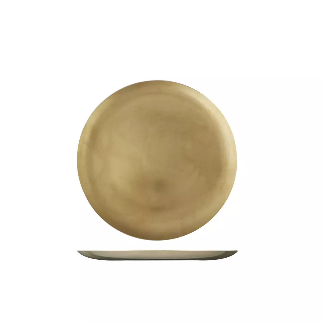 Moda Vintage Gold Round Coupe Plate 210mm