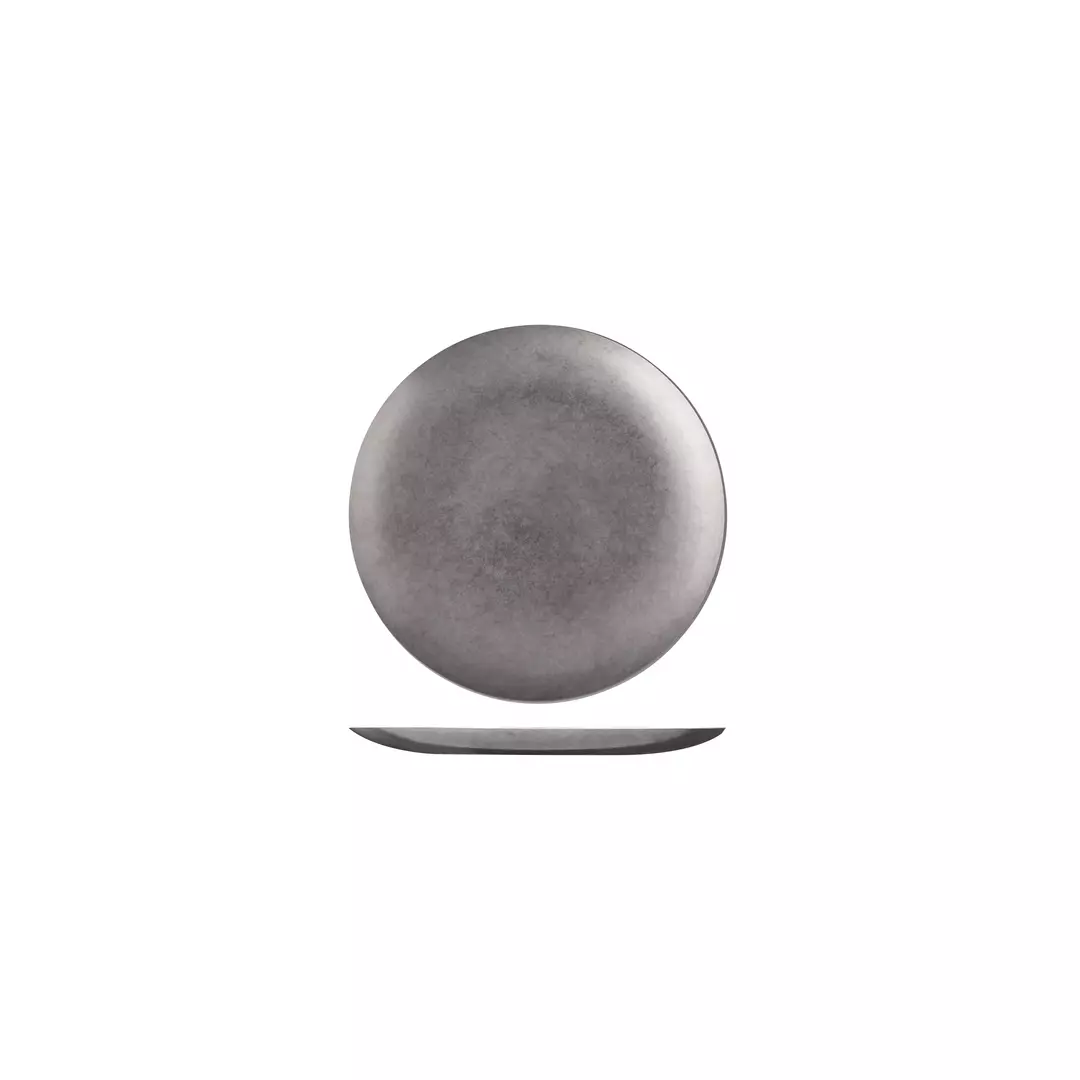 Moda Vintage Stainless Steel Round Coupe Plate 130mm