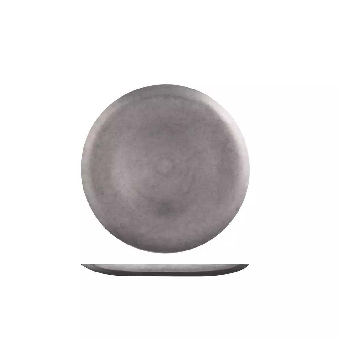 Moda Vintage Stainless Steel Round Coupe Plate 210mm
