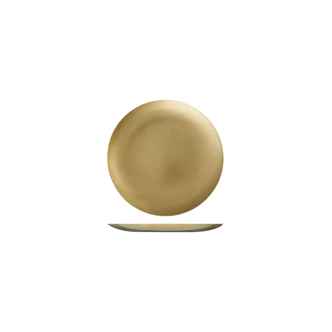 Moda Vintage Gold Round Coupe Plate 130mm