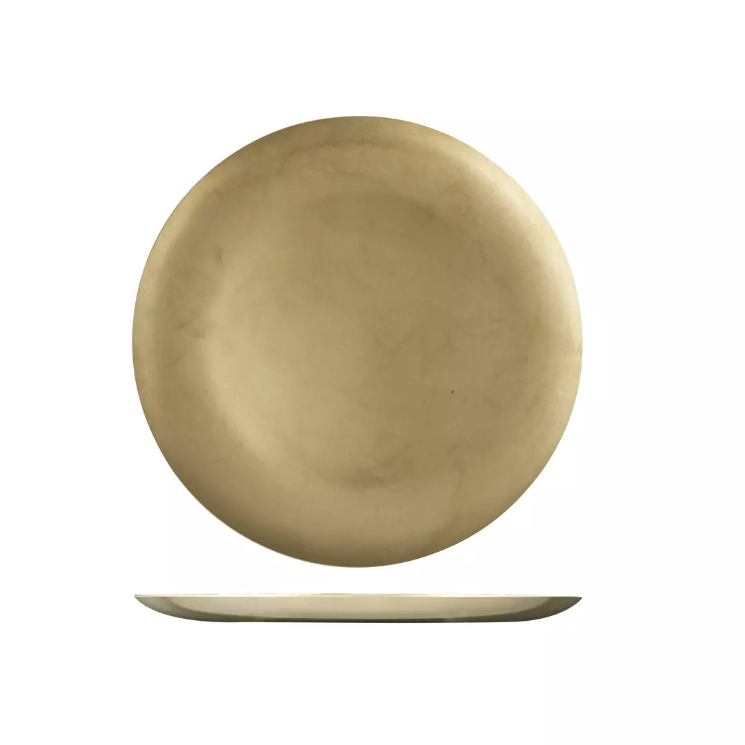 Moda Vintage Gold Round Coupe Plate 230mm