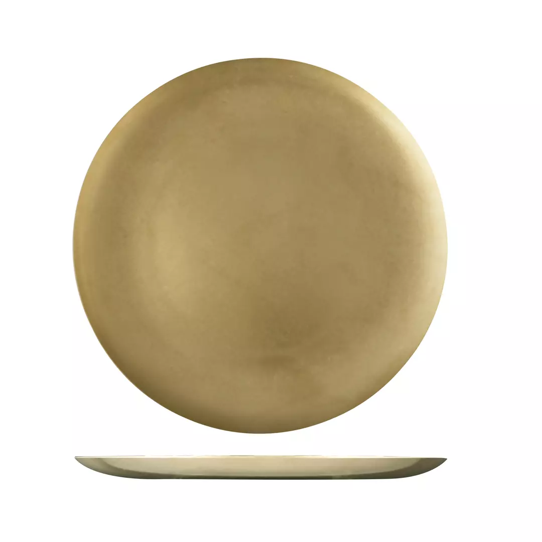 Moda Vintage Gold Round Coupe Plate 260mm