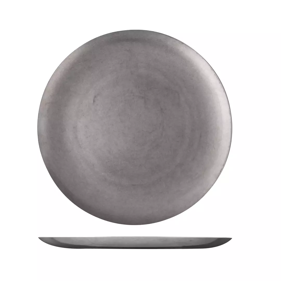 Moda Vintage Stainless Steel Round Coupe Plate 260mm