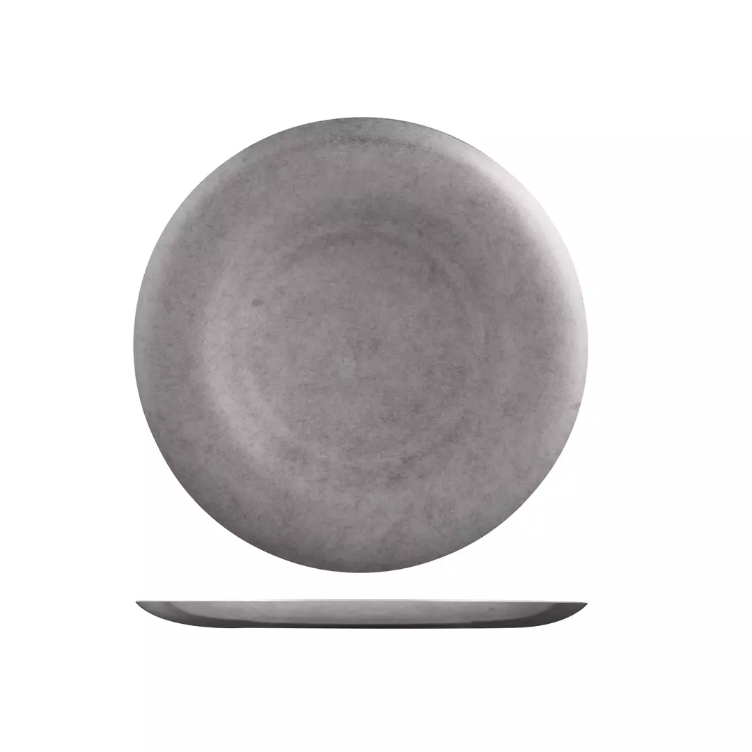 Moda Vintage Stainless Steel Round Coupe Plate 230mm
