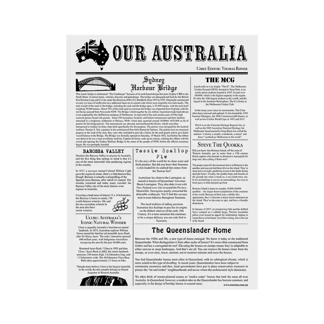 Moda Greaseproof Paper & Pockets Newsprint 74201