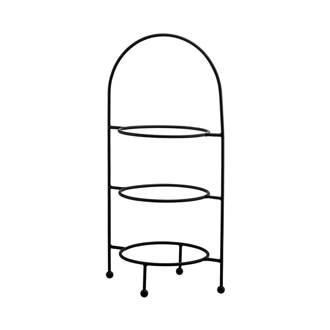 Trenton Round Display Stand 3 Tier 220mm Black