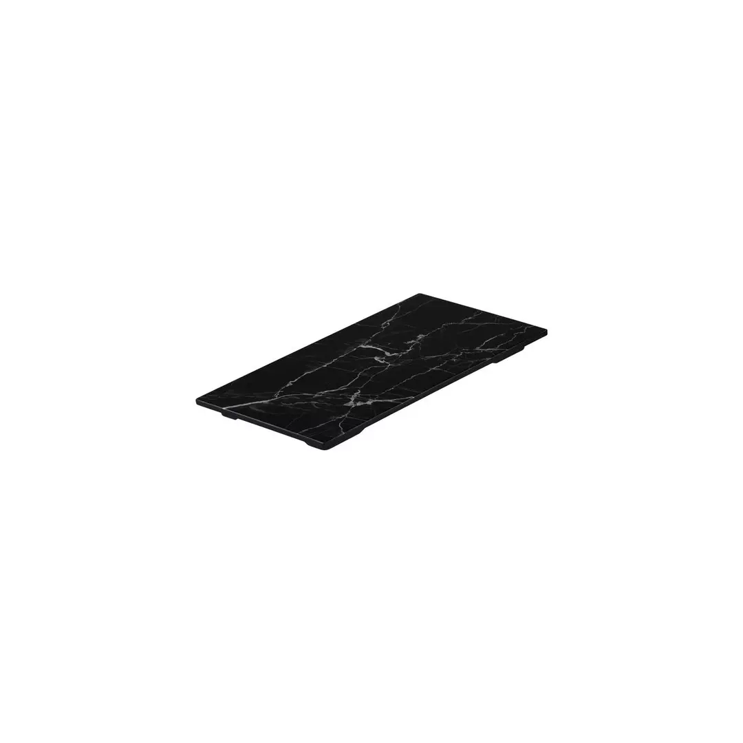 Black Marble Flat Rectangular Platter (91750)