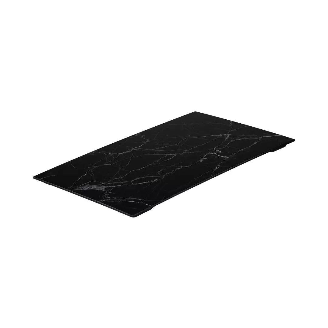 Black Marble Flat Rectangular Platter (91752)