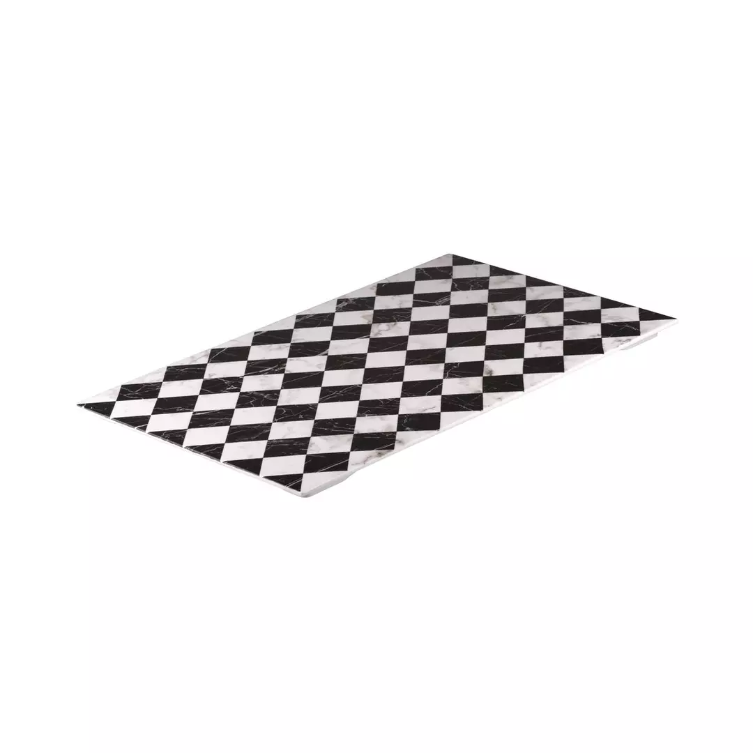 Checkered Flat Rectangular Platter (91762)