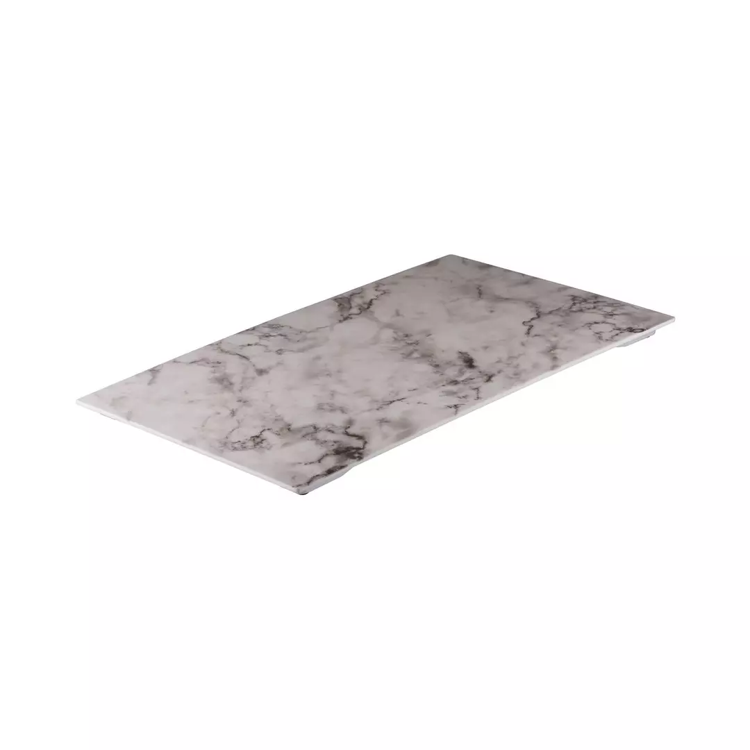 White Marble Rectangular Platter (91772)