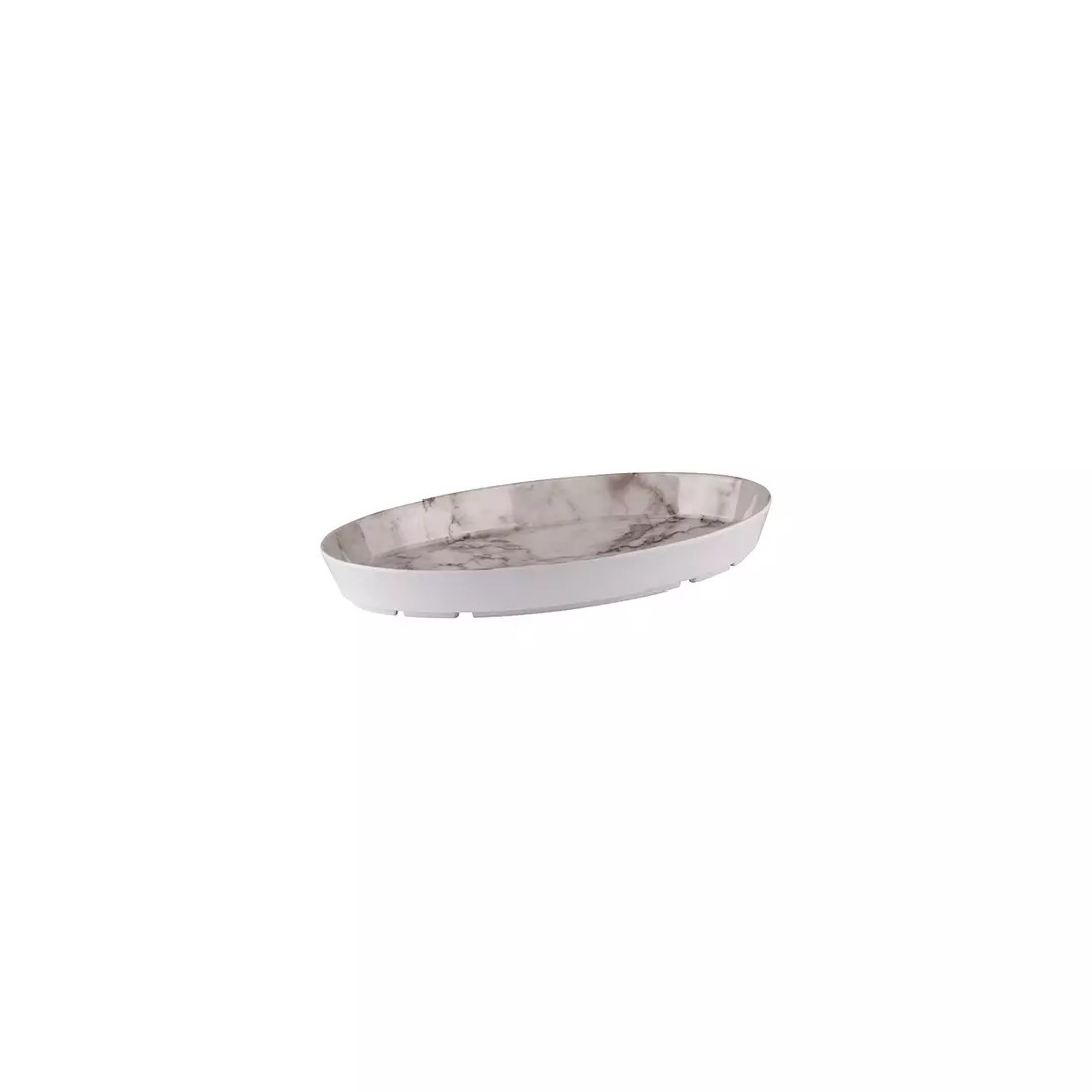 White Marble Oval Dish (91704-C)