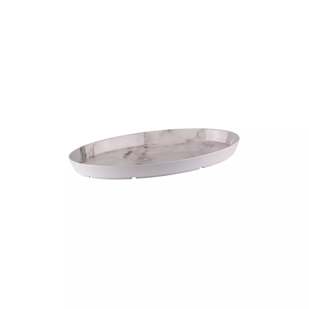 White Marble Oval Dish (91706-C)