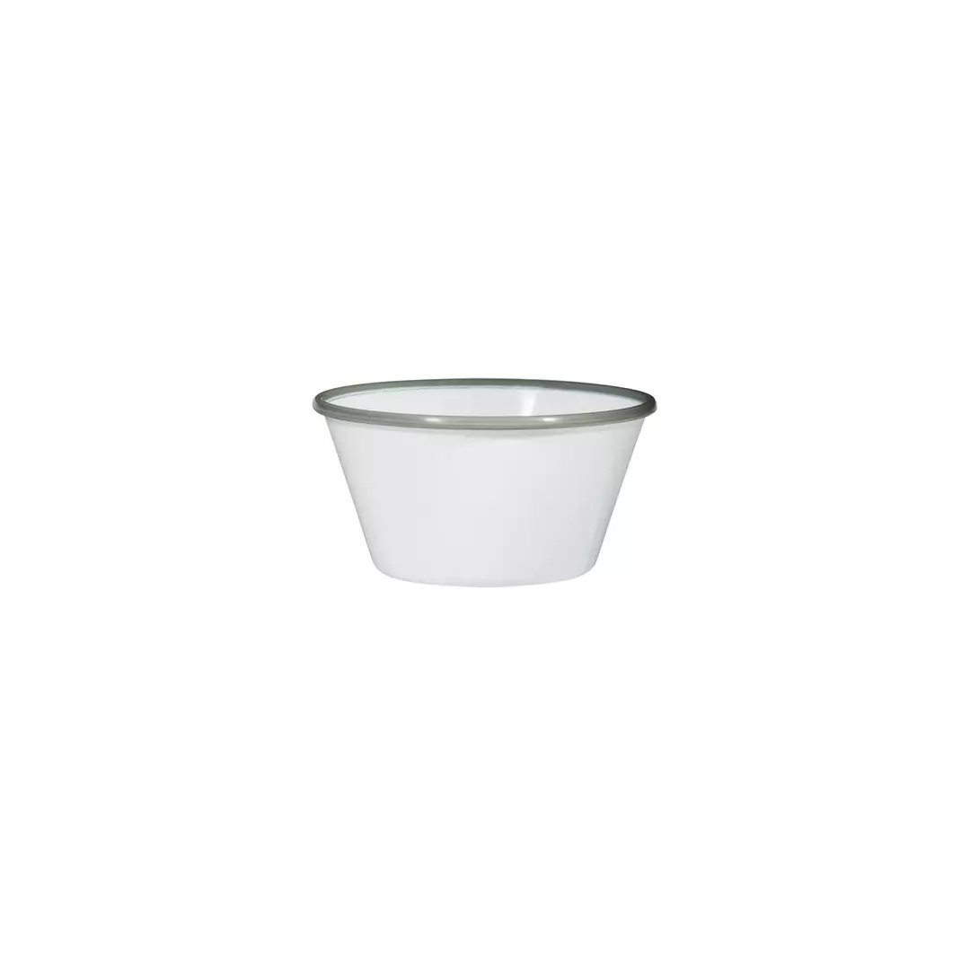 Trenton Evoke Round Bowl 475ml White with Grey Rim