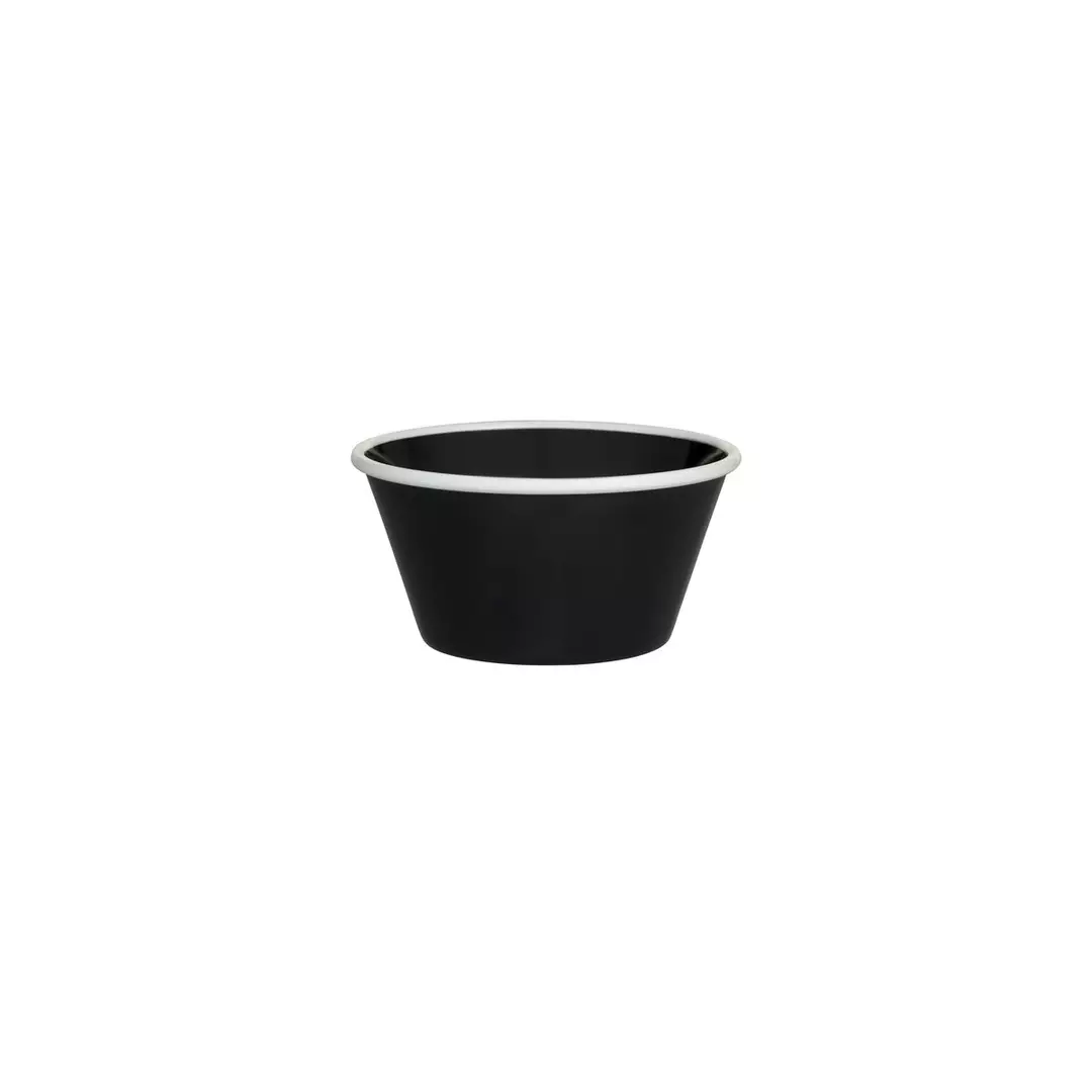 Trenton Evoke Round Bowl 475ml Black with White Rim