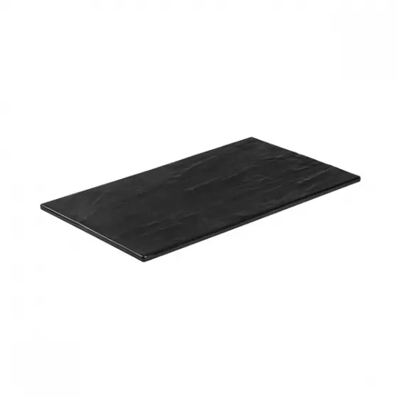 Black Taroko Flat Rectangle Platter
