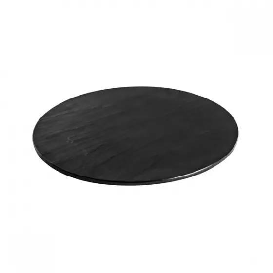Black Taroko Flat Round Platter (91568)