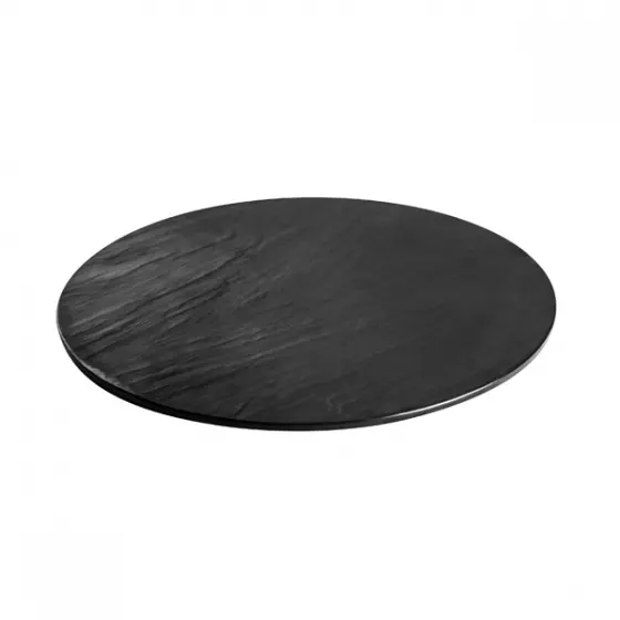 Black Taroko Flat Round Platter (91569)