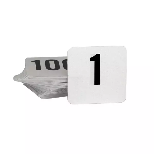 Trenton Table Numbers - Set of 1-50 Black on White 70211