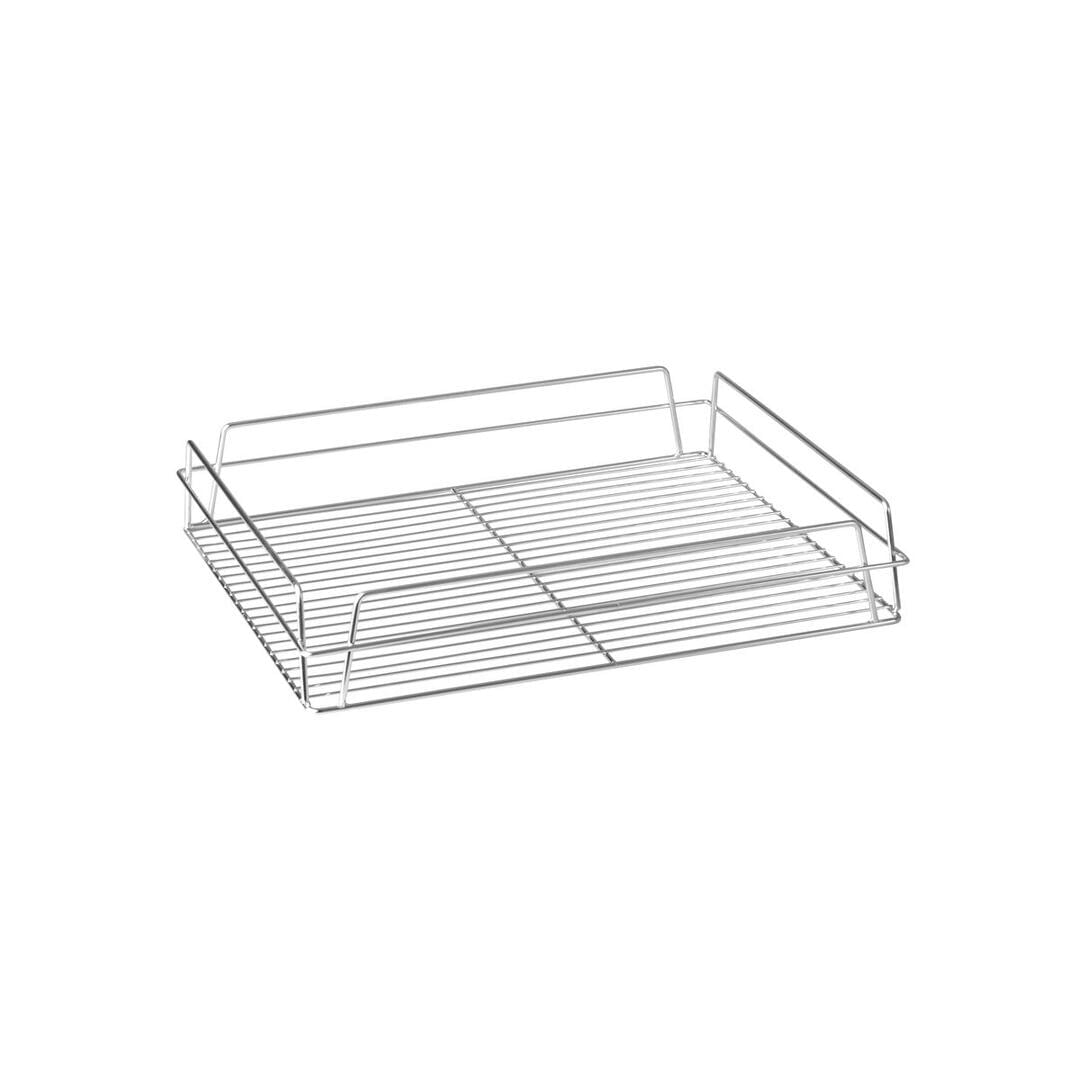 Trenton Glass Basket - Rectangular Zinc Plated 355x435x75mm