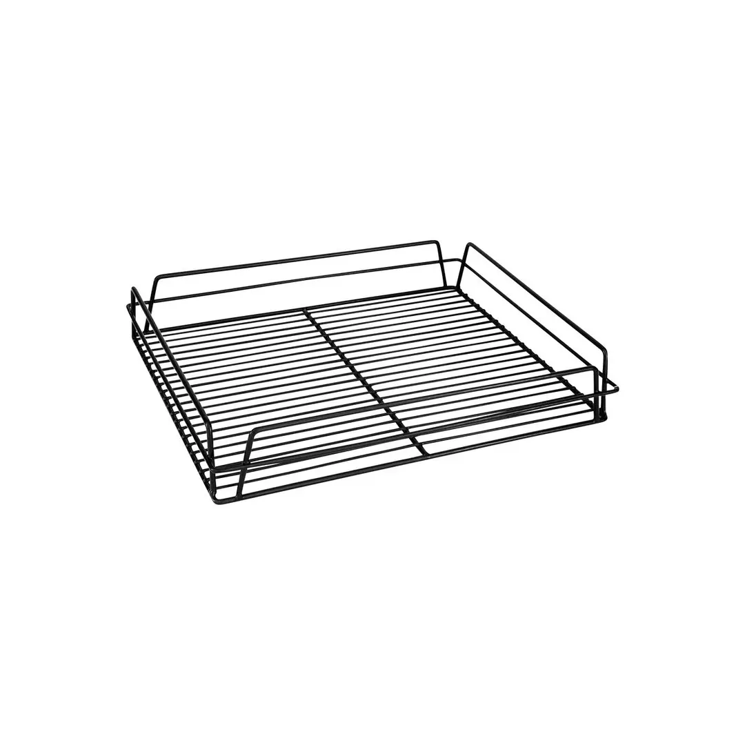 Trenton Glass Basket - Rectangular PVC Coated 355x435x75mm Black
