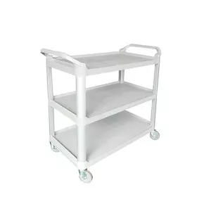 CaterRax Grey Plastic Utility Trolley 3 Shelf 500x1020x960mm