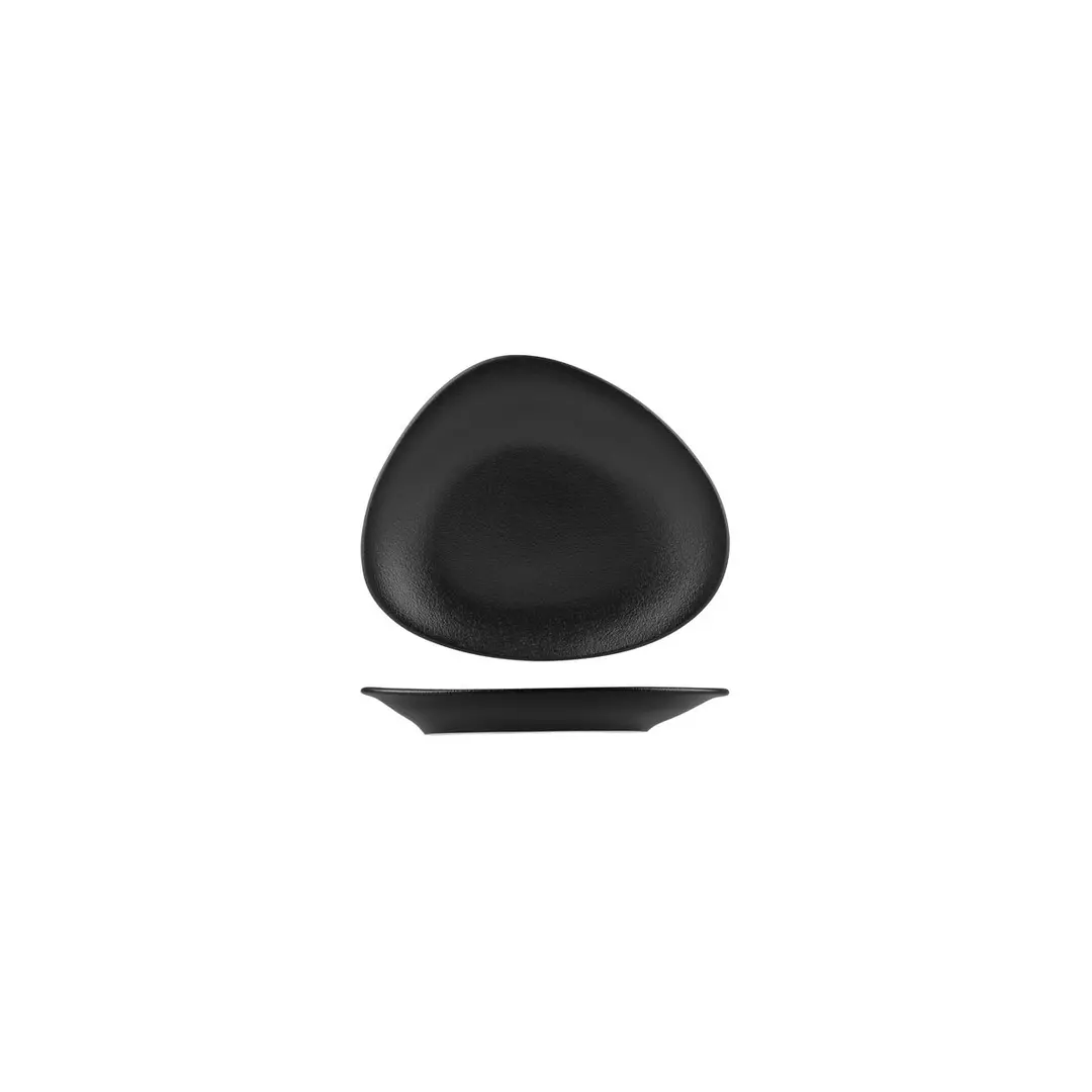 Australian Fine China Beachcomber Neofusion Volcano Oval Plate Black Volcano NFBC170-BK