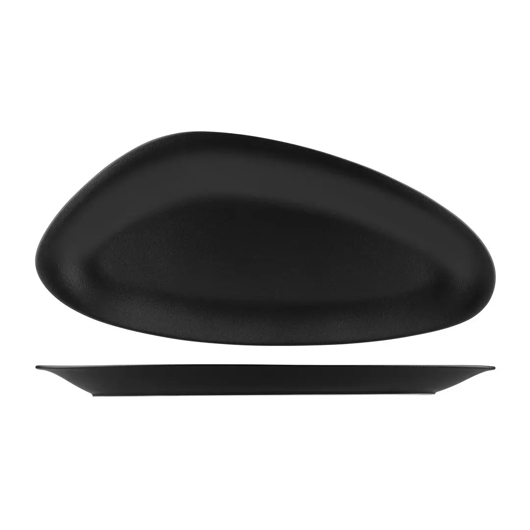 Australian Fine China Beachcomber Neofusion Volcano Oval Platter Black Volcano NFBC500-BK