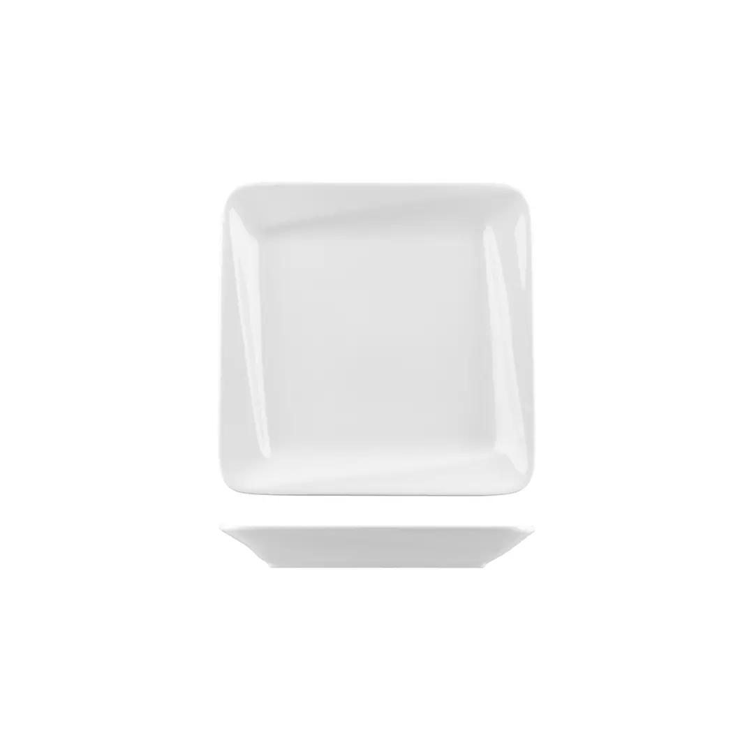 Australian Fine China Bistro Cafe & Tableware Square Plate Slant Rim 229x229x27mm