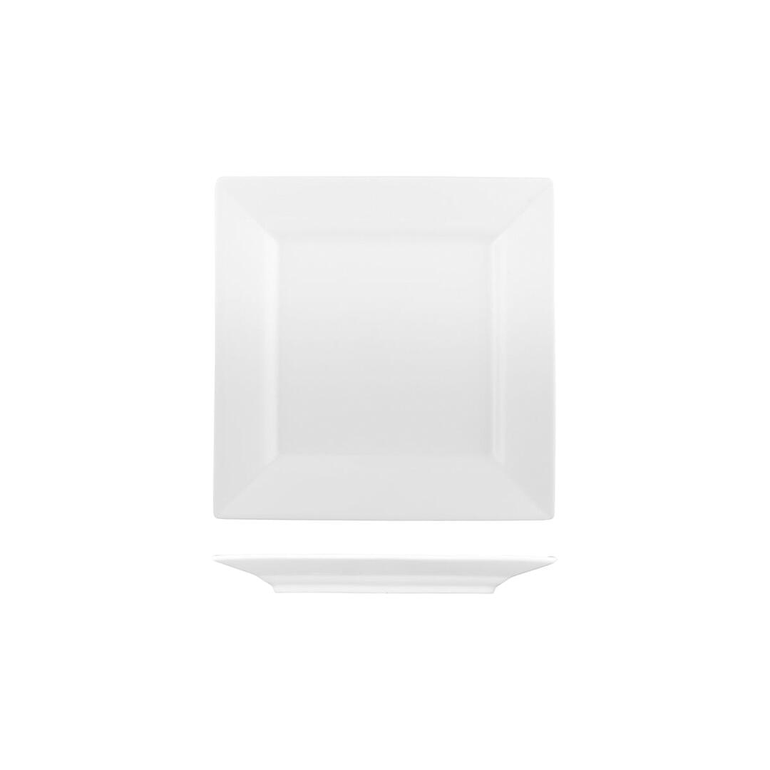 Australian Fine China flinders colletion Square Plate Wide Rim White F4547