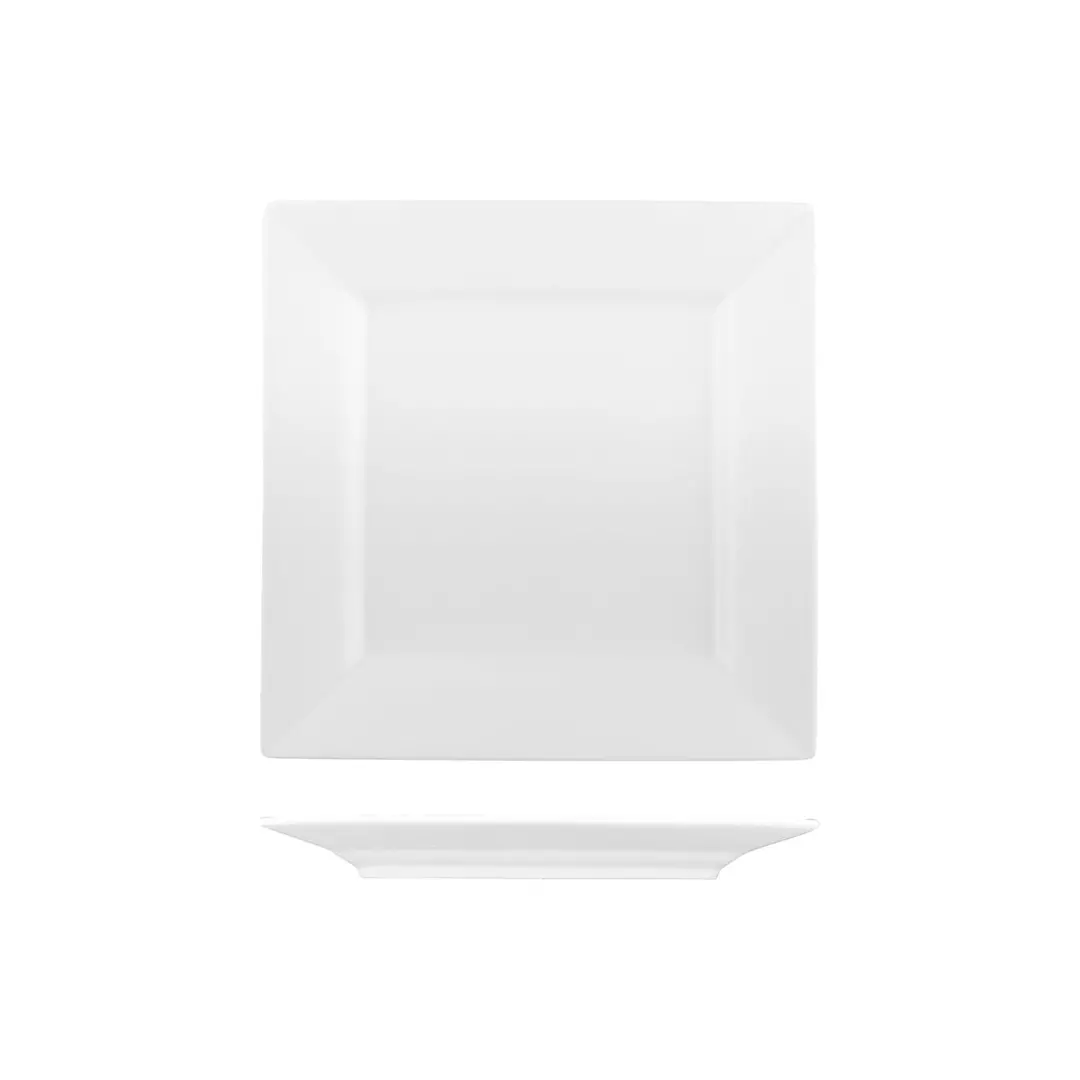 Australian Fine China flinders colletion Square Plate Wide Rim White F4548
