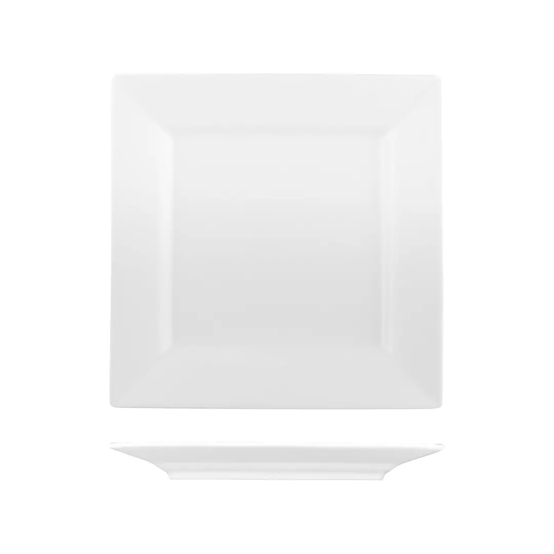 Australian Fine China flinders colletion Square Plate Wide Rim White F4549