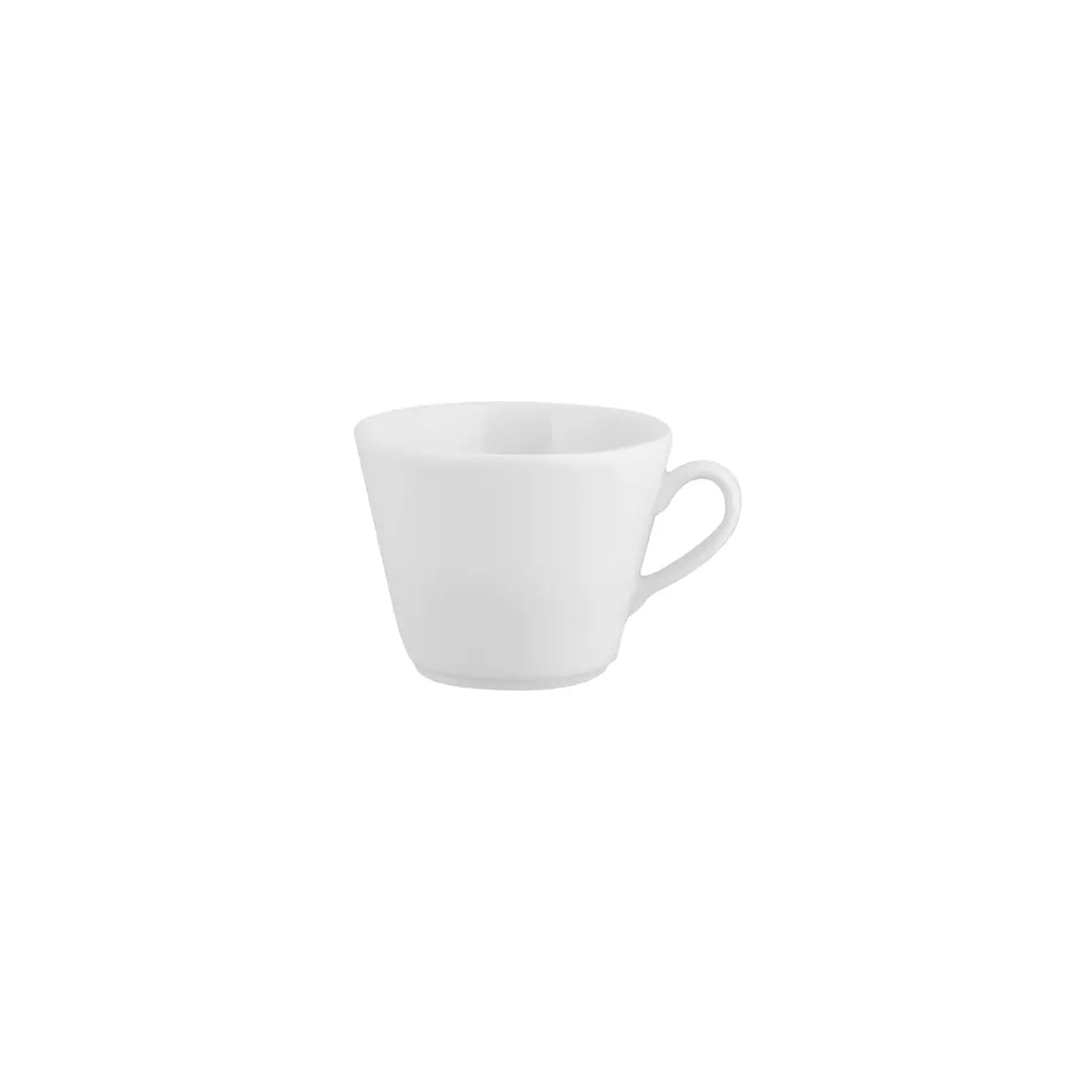 Australian Fine China Flinders Collection V-Shape Cappuccino Cup & Saucer 200ml White S1825Z