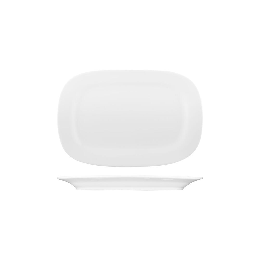 Australian Fine China Flinders Collection Oval Platter Wide Rim White X4307