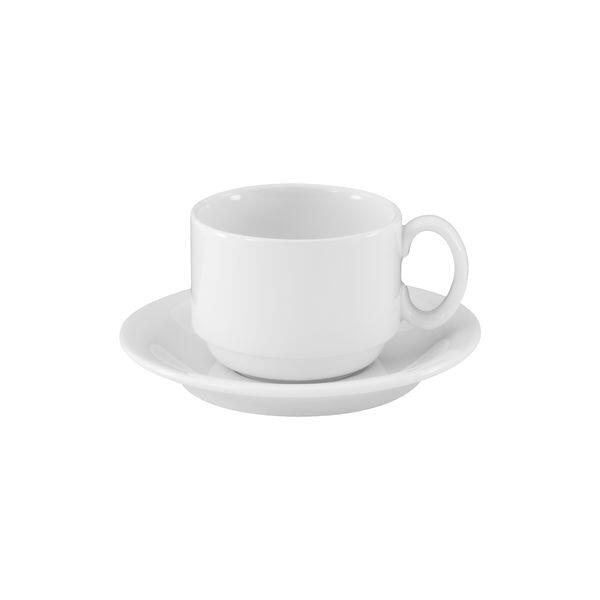 Australian Fine China Flinders Collection Healthcare Stackable Ableware Cup & Saucer White 240ml