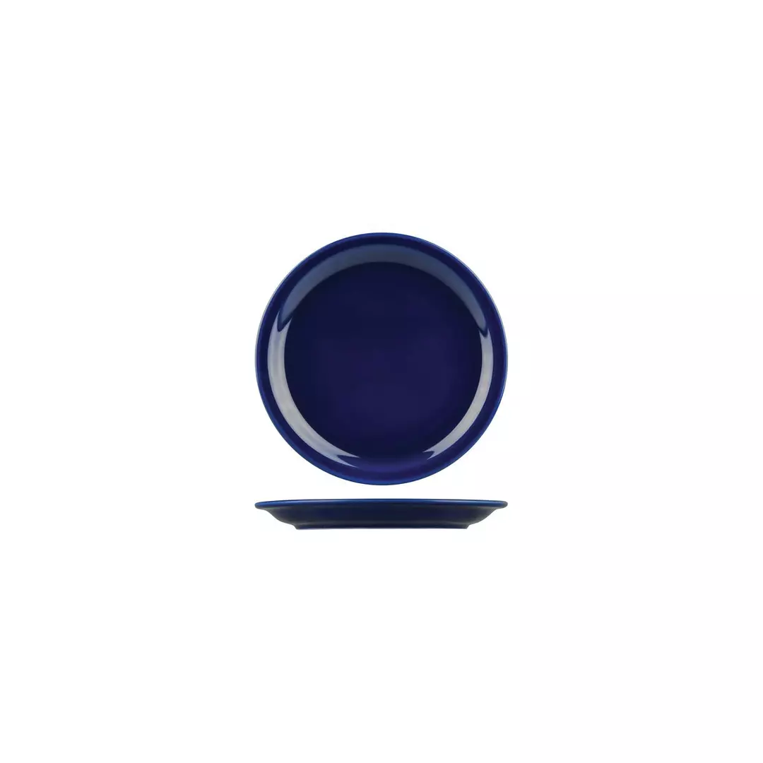 Australian Fine China Flinders Collection Healthcare Savoy Round Plate Narrow Rim Blue 205mm