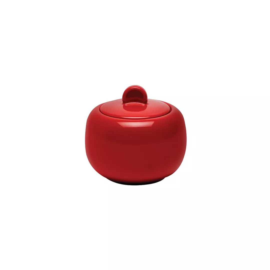 Australian Fine China Flinders Collection Healthcare Sugar Bowl With Lid Red 370ml