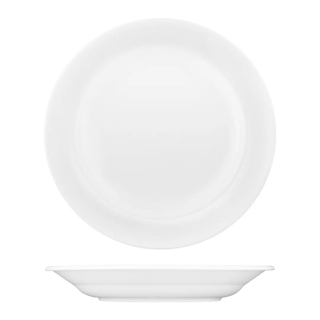 Australian Fine China Soup / Pasta Plate - Embossed Wide Rim 500ml