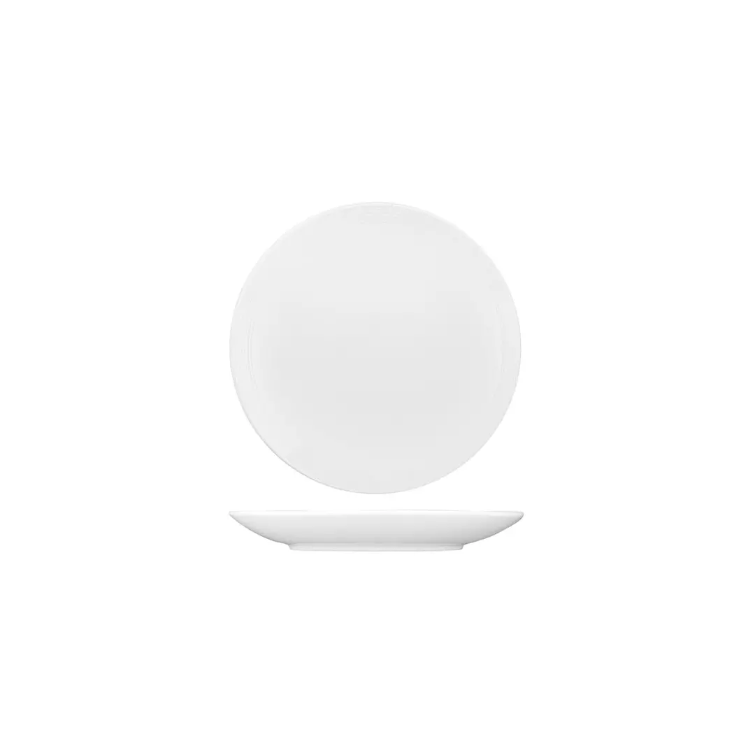 Australian Fine China Round Coupe Plate - Embossed Rim 150mm