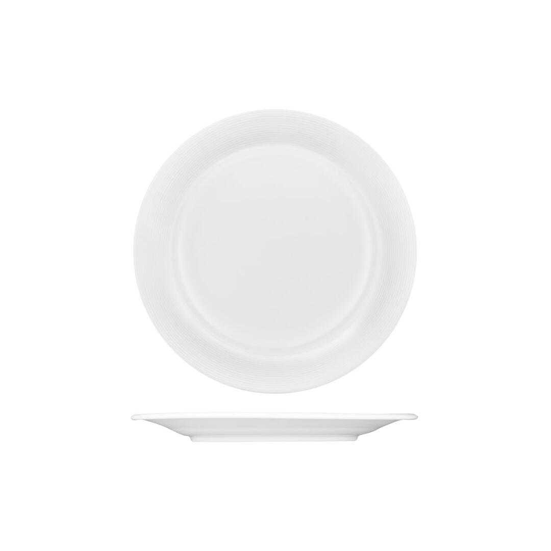 Australian Fine China Round Plate - Embossed Wide Rim 230mm