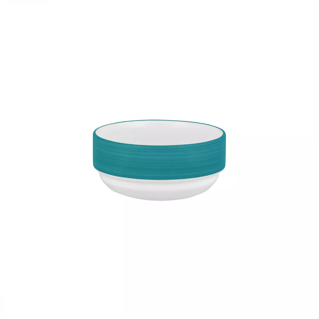 Australian Fine China Studio Aqua Foam Blue Stackable Soup Bowl 300ml