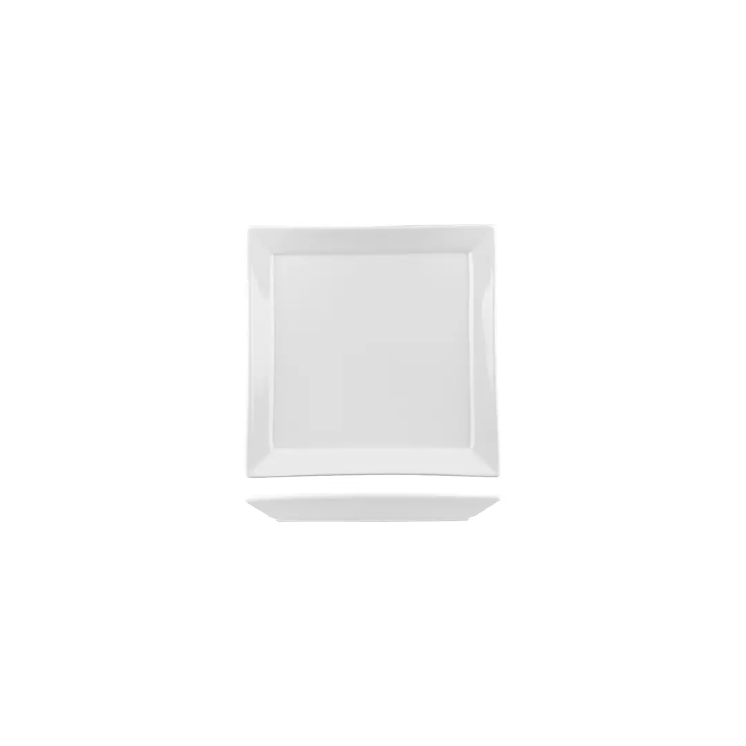 Australian Fine China Xtras Square Plate Narrow Rim White X5405