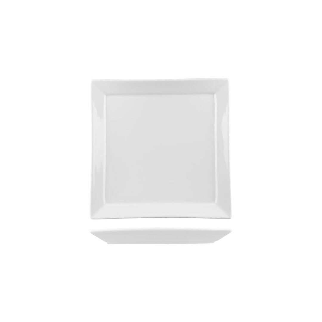 Australian Fine China Xtras Square Plate Narrow Rim White X5406