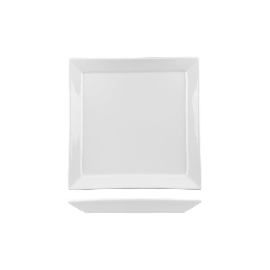 Australian Fine China Xtras Square Plate Narrow Rim White X5407