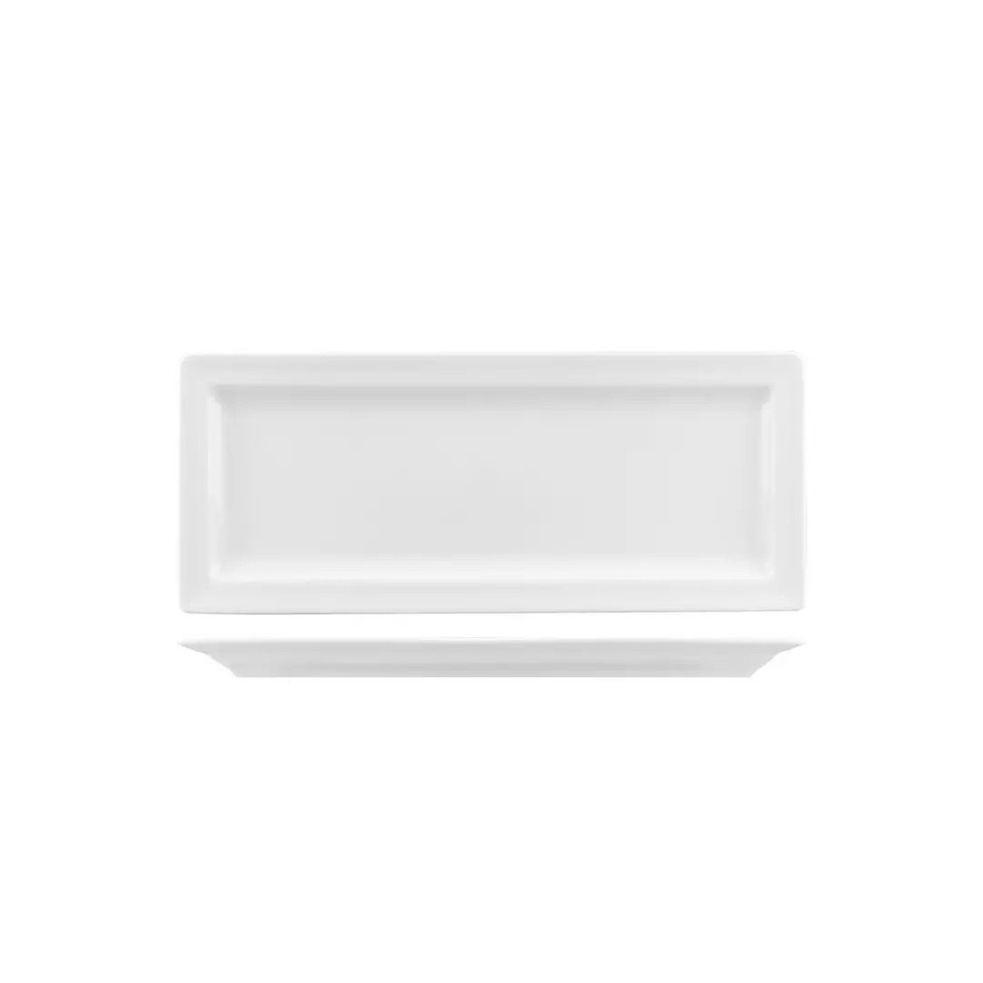 RAK Porcelain Classic Gourmet Rectangular Plate Narrow Rim White CRP29